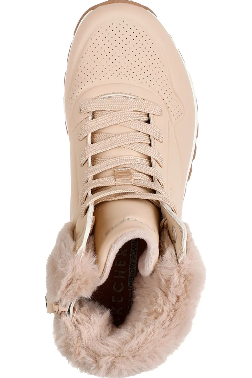 Skechers UNO RUGGED FALL AIR – gefütterte sandfarbene Sneaker mit Air-Sohle