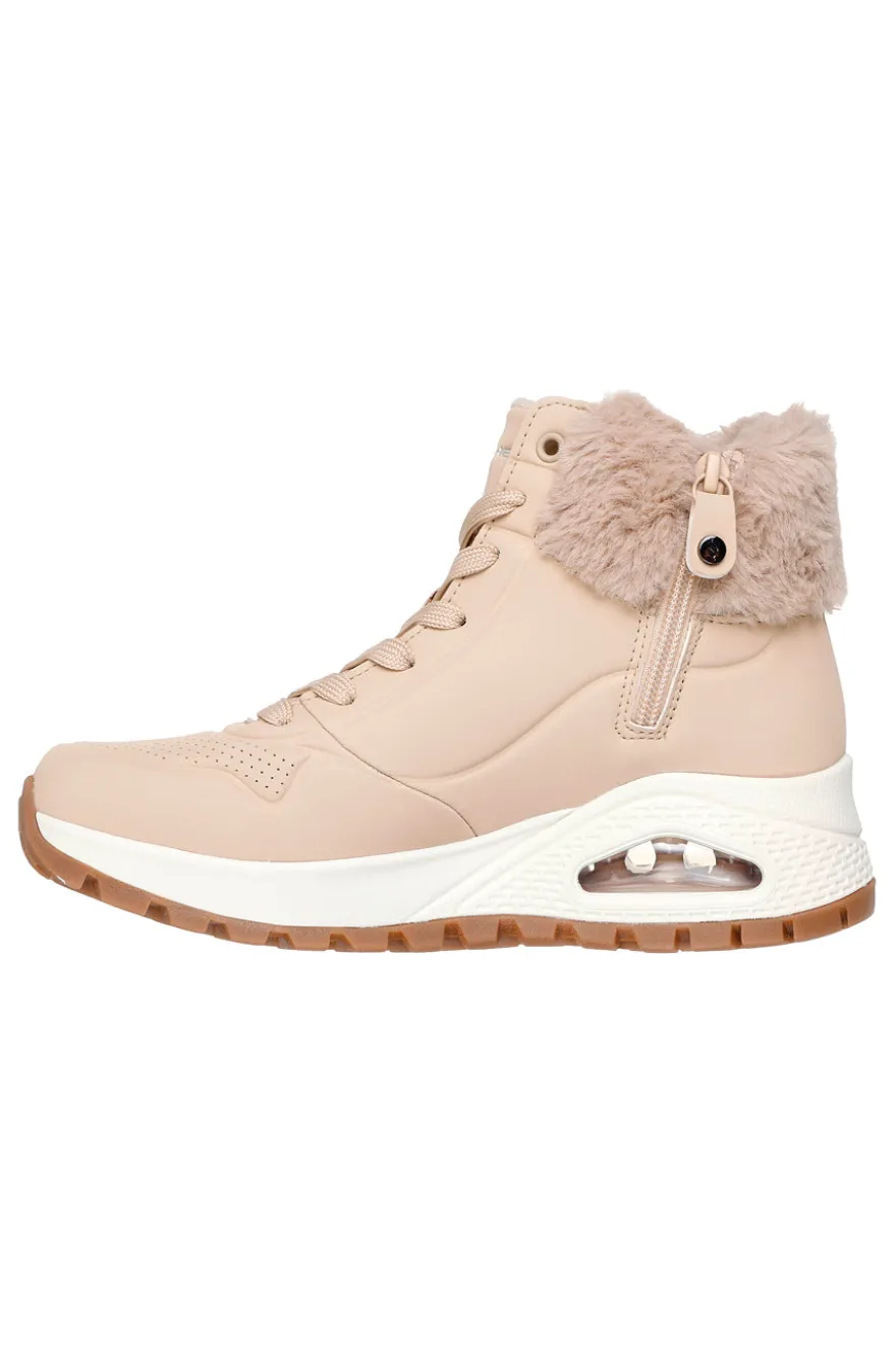 Skechers UNO RUGGED FALL AIR – gefütterte sandfarbene Sneaker mit Air-Sohle