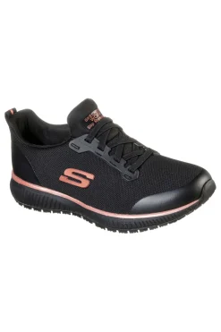 Skechers Work: Squad SR Arbeitsschuhe in Schwarz und Pink