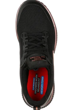 Skechers Work: Squad SR Arbeitsschuhe in Schwarz und Pink
