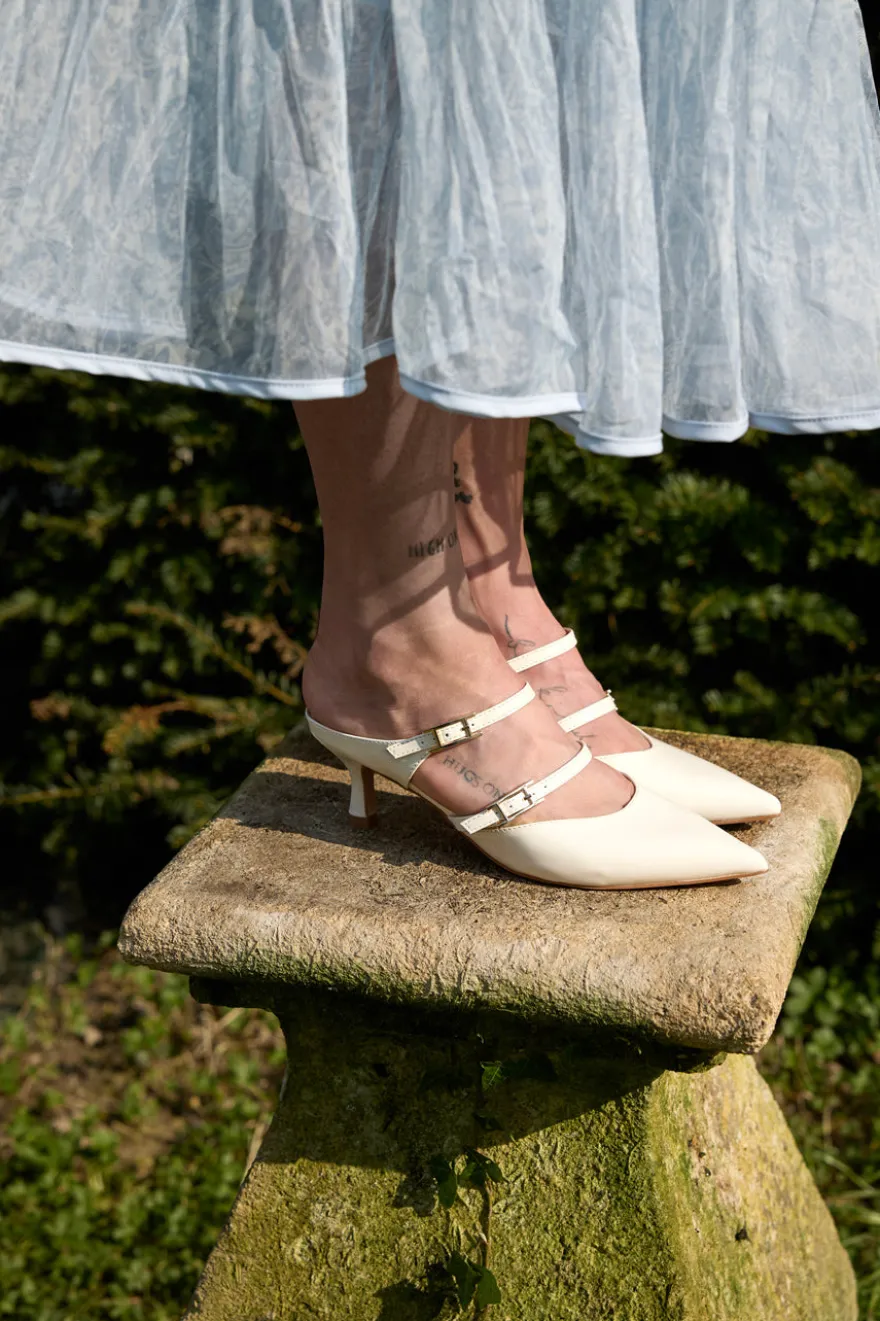 Slingback Bianche con punta affusolata Mon Dieu 9447Q7