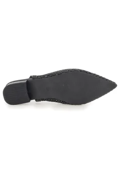 Slingback da donna nere traforate con tacco basso Le Havre GZ2405273