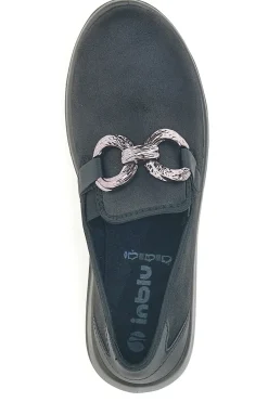 Slip on nere con accessorio decorativo Inblu 67 WG