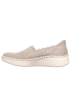 Slip on taupe in maglia traforata Skechers WILSHIRE BLVD TRUE CHARM
