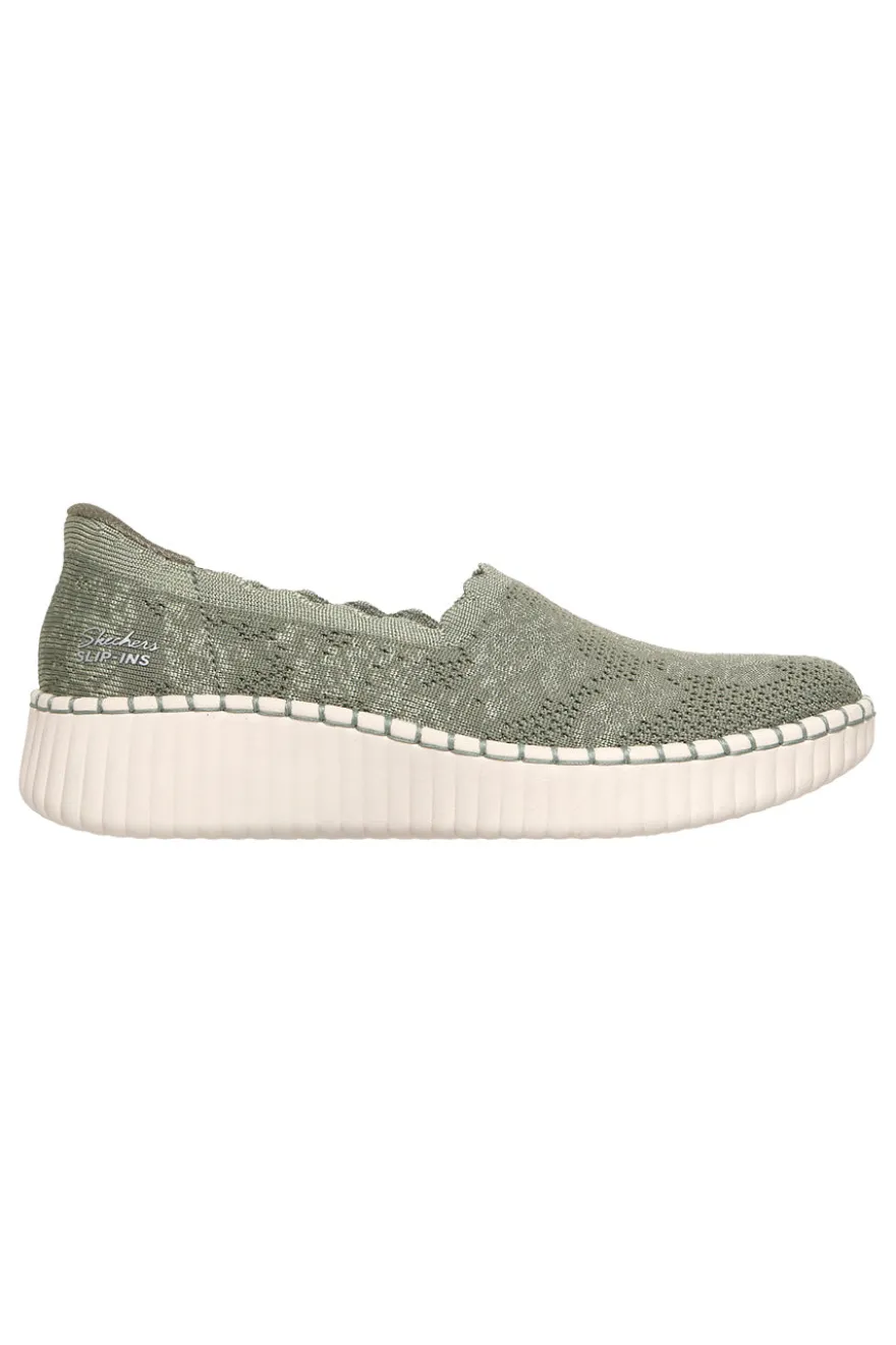 Slip on verde oliva in maglia traforata Skechers WILSHIRE BLVD TRUE CHARM