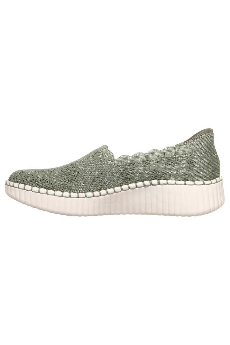 Slip on verde oliva in maglia traforata Skechers WILSHIRE BLVD TRUE CHARM