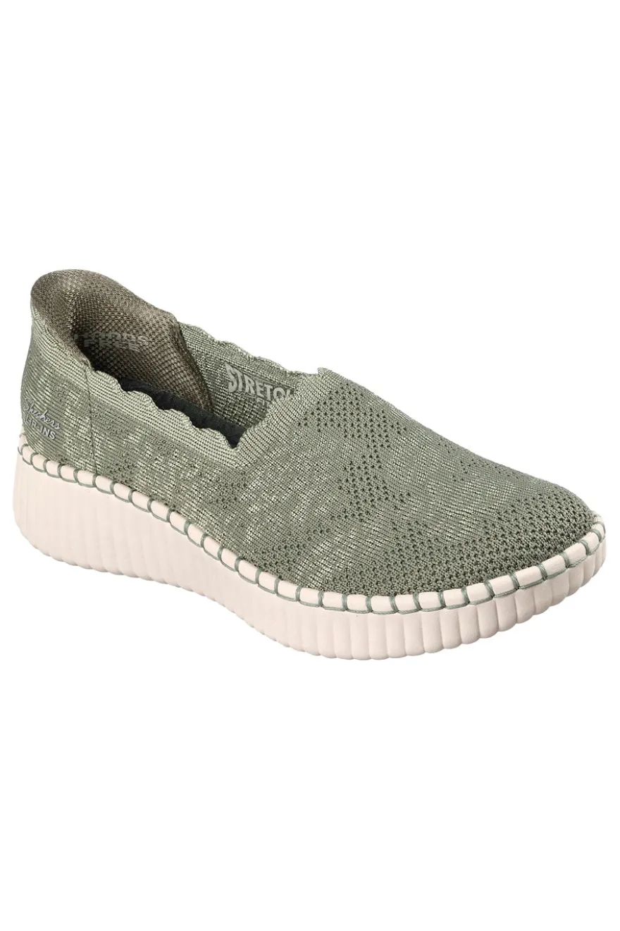 Slip on verde oliva in maglia traforata Skechers WILSHIRE BLVD TRUE CHARM