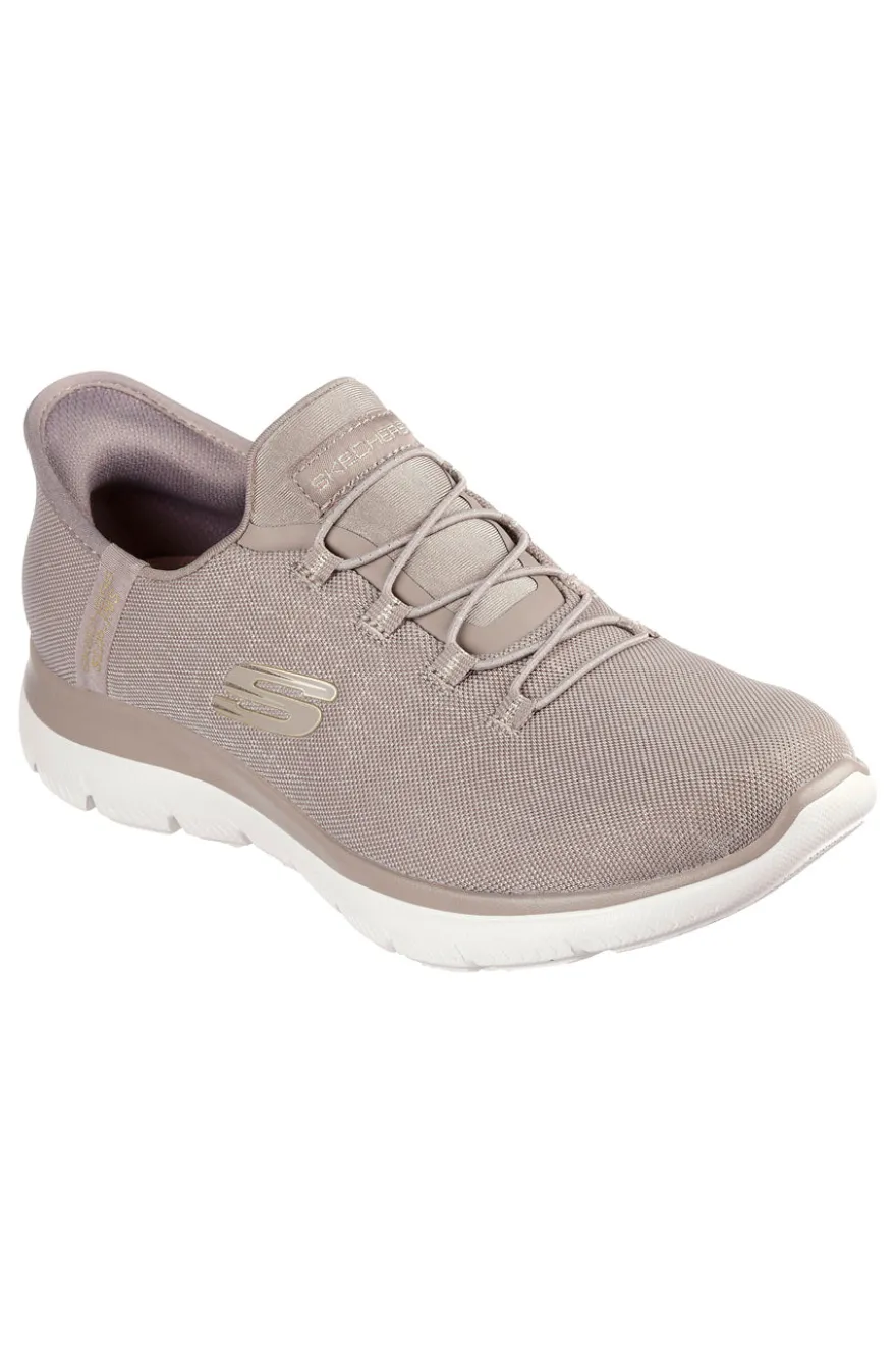 Slip-ins beige con mesh brillante Skechers Summits Classy Night