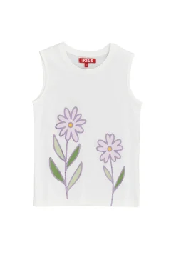 Smanicato Bianco con Fiori Pitt Kids 05052