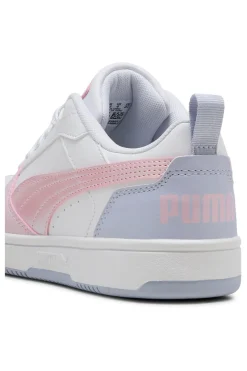 Snaakers Bianche e Dettagli Rosa e Lilla Puma Rebound V6 Lo Blurry Dreams Jr