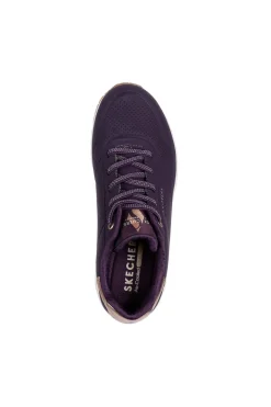 Sneackers viola con suola bianca e dettagli oro Skechers Uno - Shimmer Away