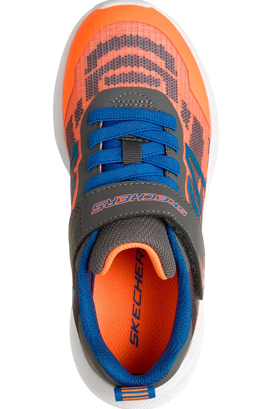 Sneaker Arancione e Grigio con strap e lacci elasticizzati Skechers Microspec Velocity