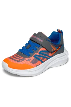 Sneaker Arancione e Grigio con strap e lacci elasticizzati Skechers Microspec Velocity