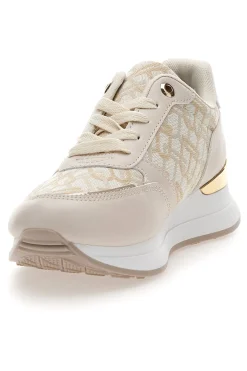 Sneaker beige con dettagli oro Laura Biagiotti 9625