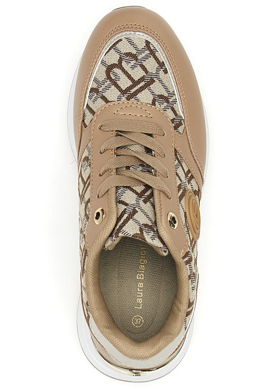 Sneaker beige con dettagli beige scuro Laura Biagiotti 9625