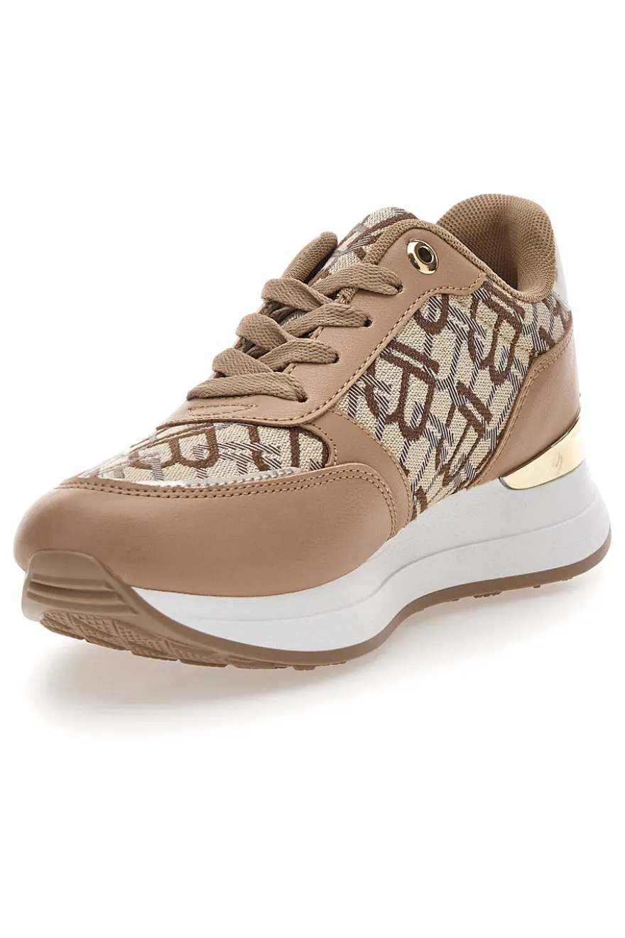 Sneaker beige con dettagli beige scuro Laura Biagiotti 9625