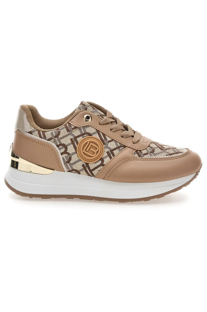 Sneaker beige con dettagli beige scuro Laura Biagiotti 9625
