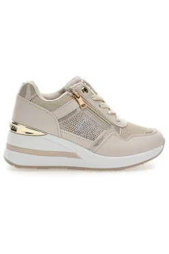 Sneaker beige con inserto dorato Laura Biagiotti 9655