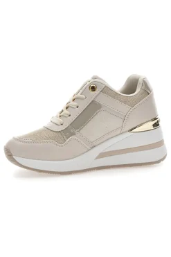 Sneaker beige con inserto dorato Laura Biagiotti 9655