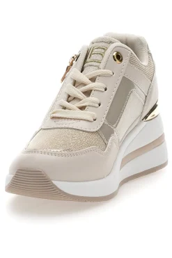 Sneaker beige con inserto dorato Laura Biagiotti 9655