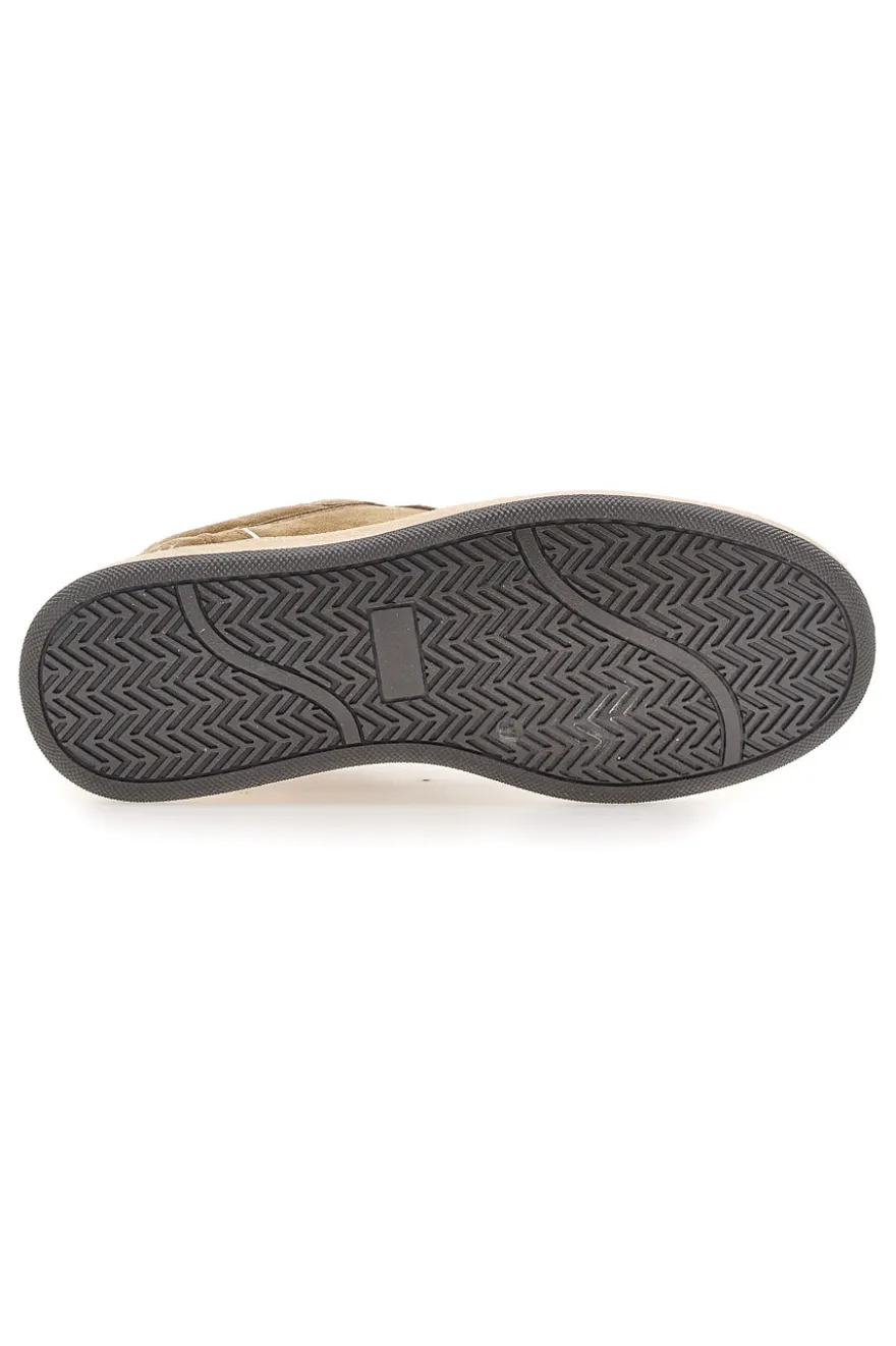 Sneaker beige in vera pelle con dettagli argento Pittarello Capsule Kelly