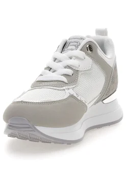 Sneaker bianca e grigia con inserti argento Laura Biagiotti 9623