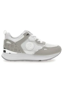 Sneaker bianca e grigia con inserti argento Laura Biagiotti 9623