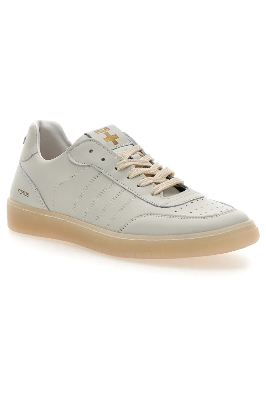 Sneaker bianca in vera pelle Pittarello Plus Furius