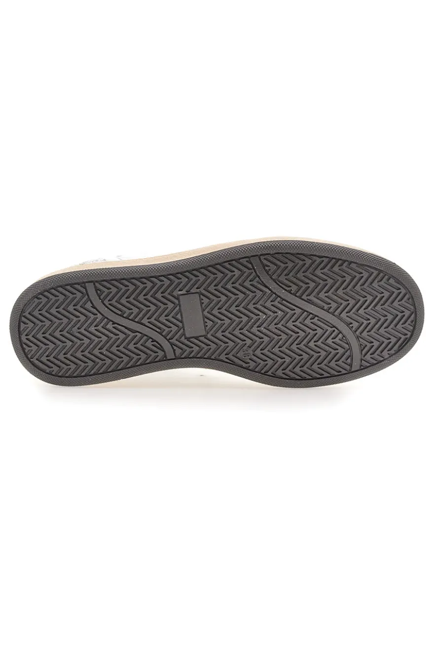 Sneaker bianca in vera pelle con dettagli oro Pittarello Capsule Kelly