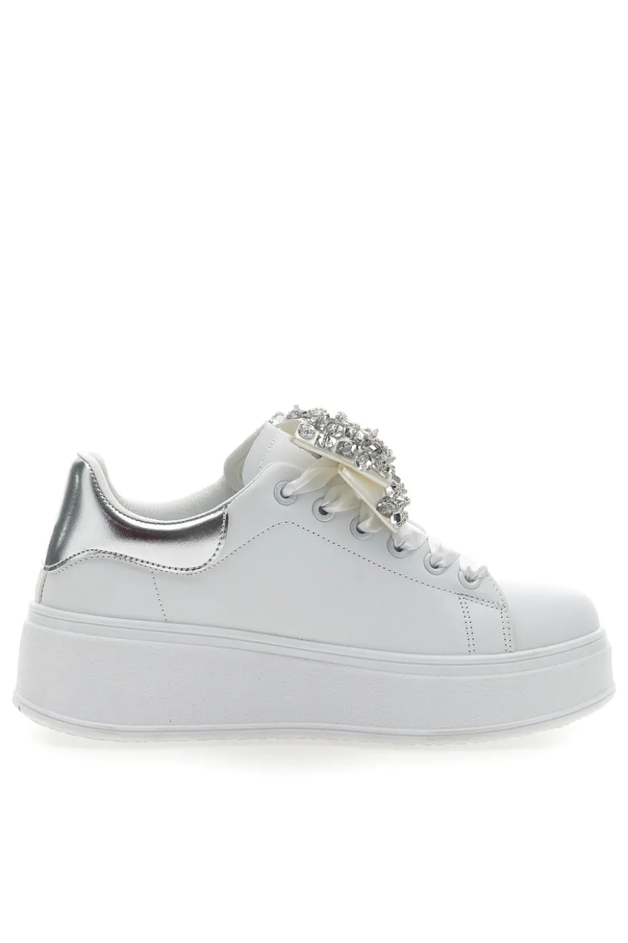 Sneaker Bianche Con Fiocco Laura Biagiotti 8929