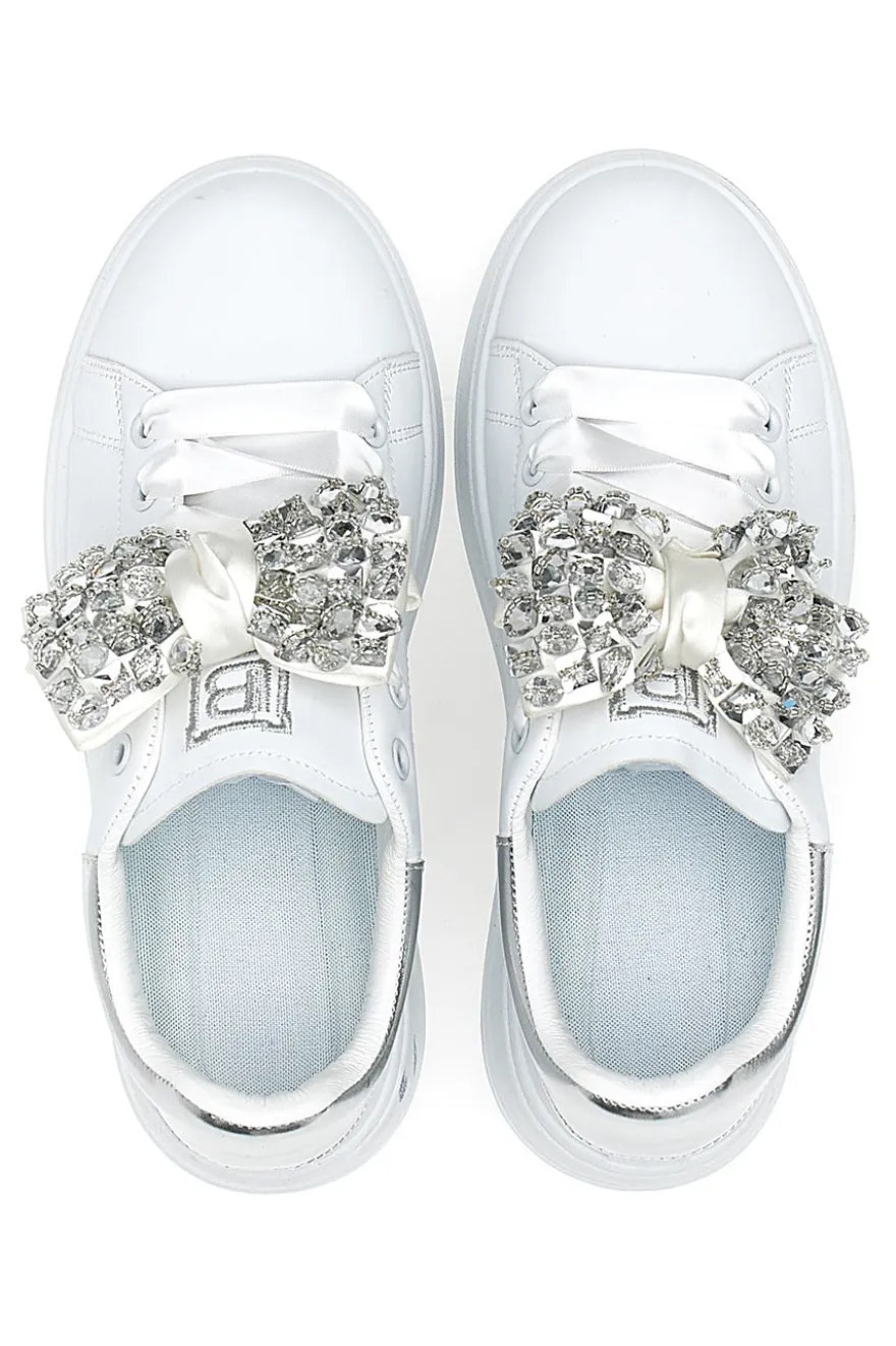 Sneaker Bianche Con Fiocco Laura Biagiotti 8929