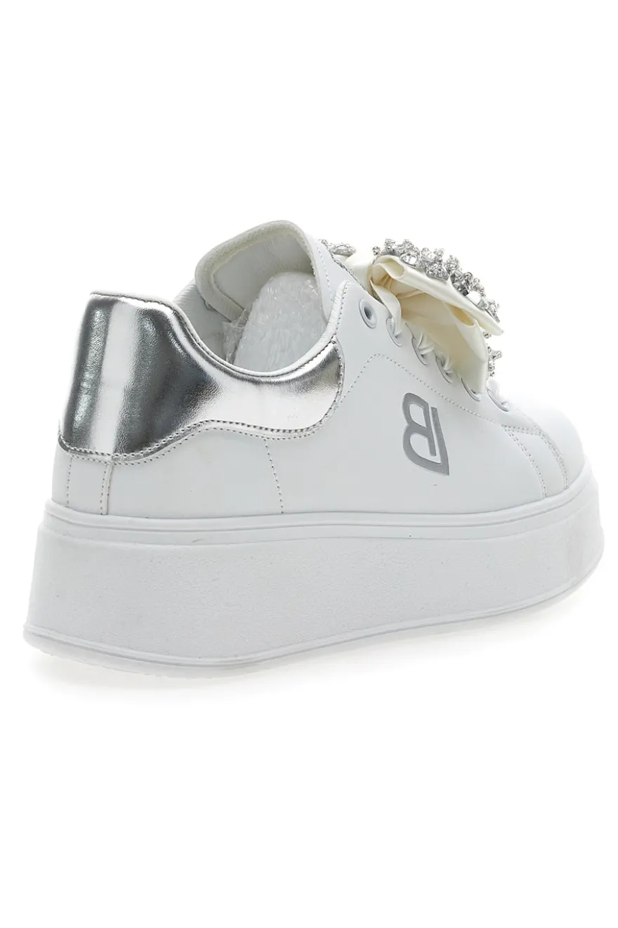Sneaker Bianche Con Fiocco Laura Biagiotti 8929