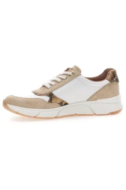 Sneaker da donna beige con inserti animalier Relife 67172370320