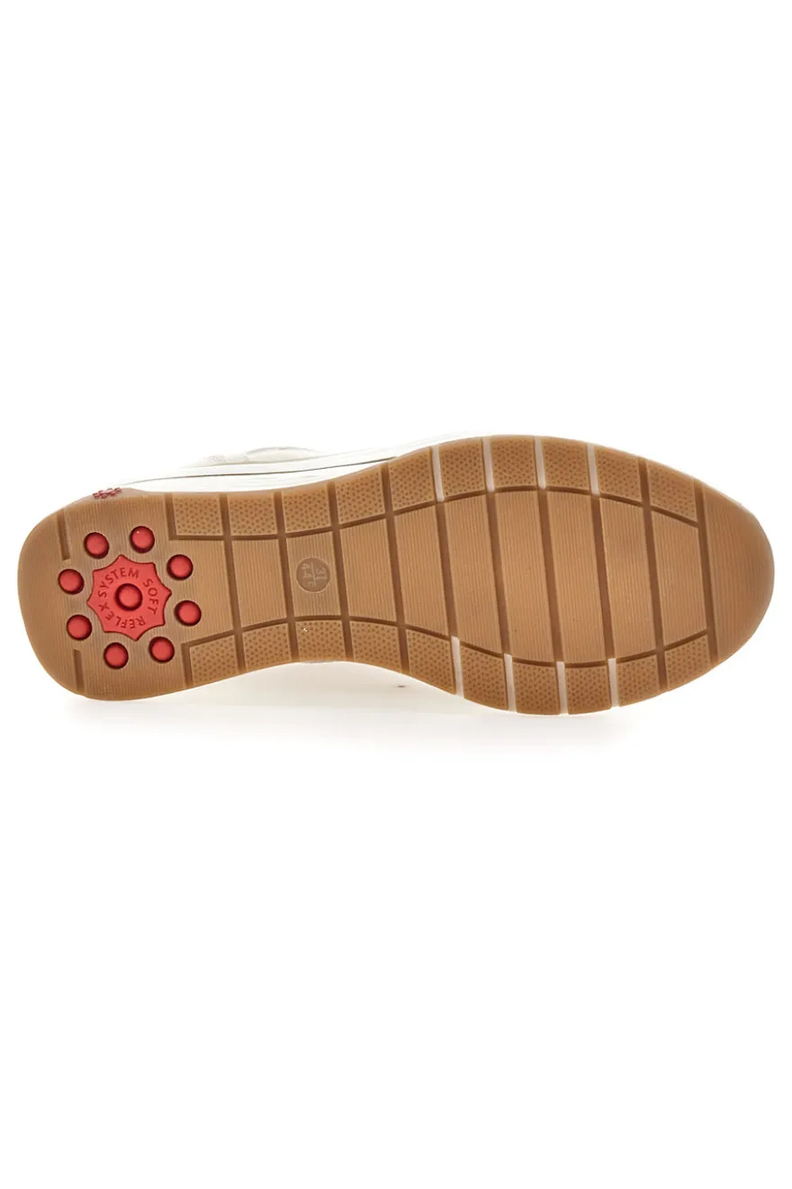 Sneaker da donna beige con zeppa e inserti metallizzati Relife 67172670501