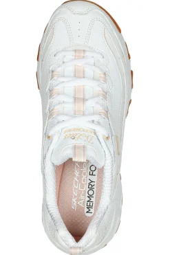 Sneaker da Donna Bianca con suola gum e Memory Foam Skechers D’Lites Good Neutral