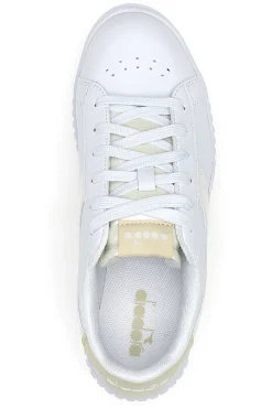 Sneaker da donna bianche con platform e dettagli oro Diadora Game Step Glam GS