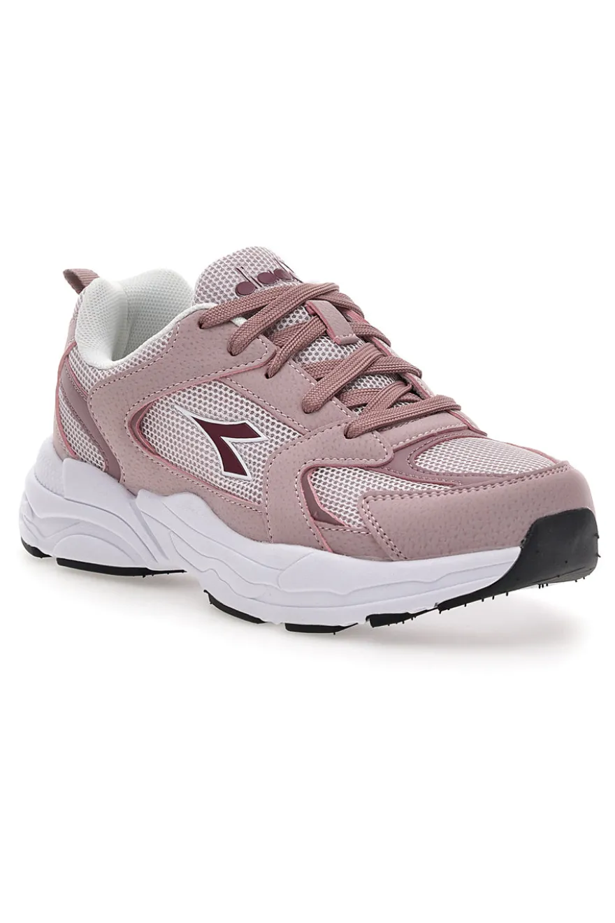Sneaker da ragazza rosa con inserti a contrasto Diadora Alley GS