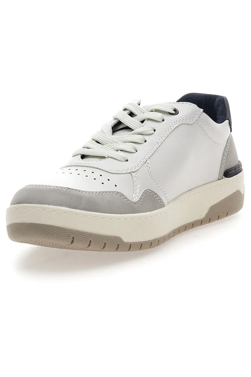 Sneaker da uomo bianco e blu con inserti a contrasto Relife 68882572302