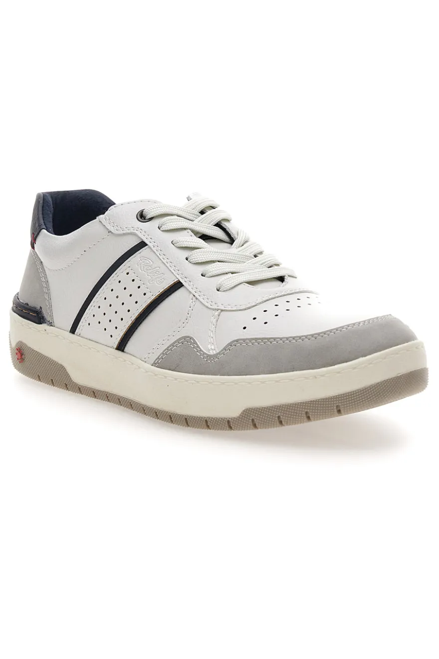Sneaker da uomo bianco e blu con inserti a contrasto Relife 68882572302