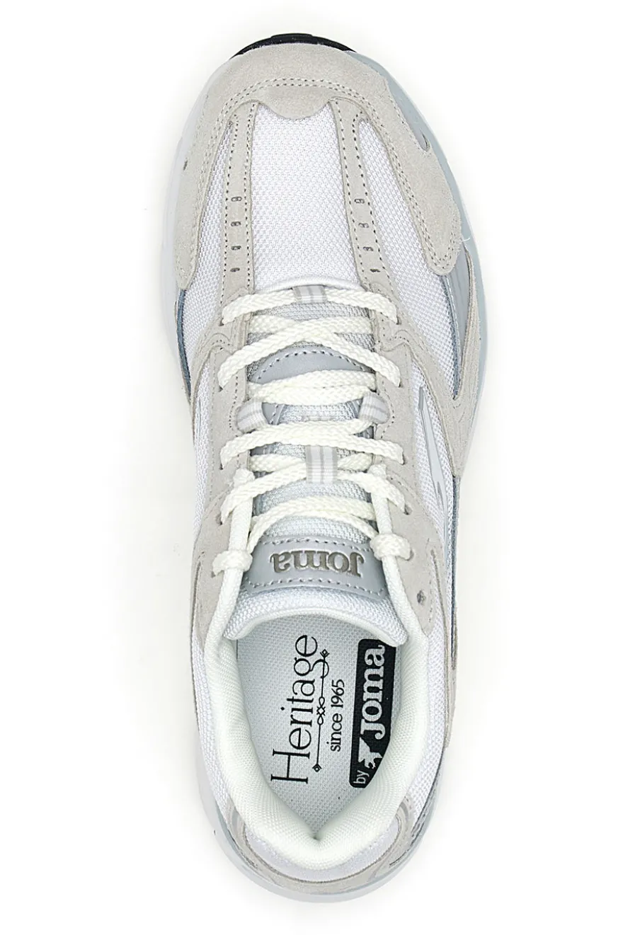Sneaker da uomo grigie e bianche in mesh traspirante Joma RRT50S2602