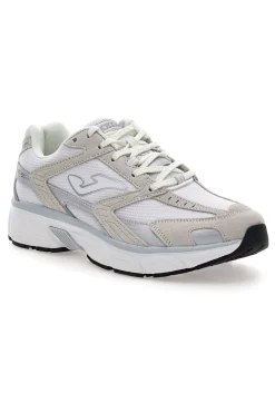 Sneaker da uomo grigie e bianche in mesh traspirante Joma RRT50S2602