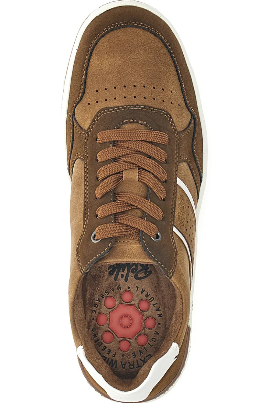 Sneaker da uomo marrone con inserti a contrasto Relife 68882572302