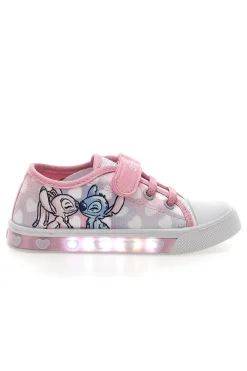 Sneaker rosa con luci Stitch D14450