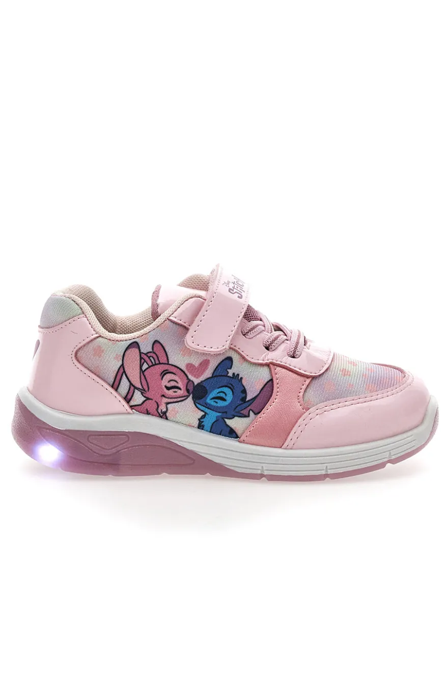 Sneaker rosa con luci Stitch D14638
