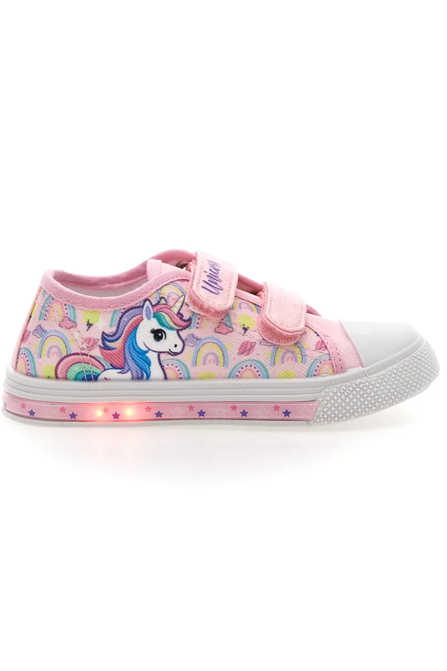 Sneaker rosa con luci Unicorn S8010201T