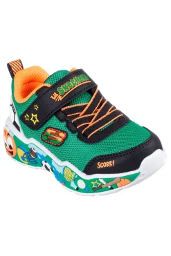 Sneaker Verde e Arancione con strap e grafica laterale Skechers Play Scene
