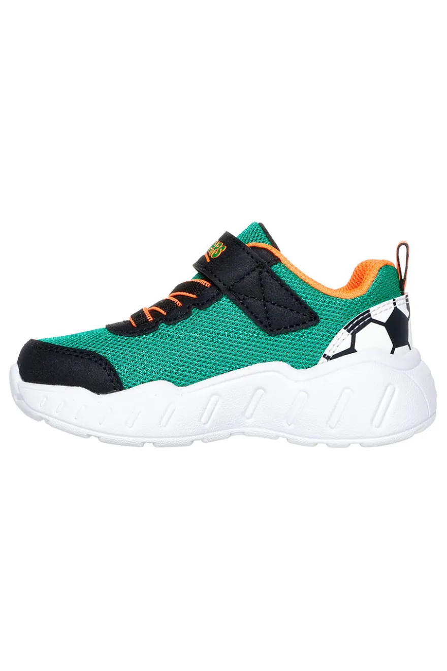 Sneaker Verde e Arancione con strap e grafica laterale Skechers Play Scene