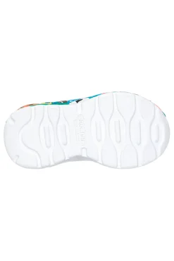 Sneaker Verde e Arancione con strap e grafica laterale Skechers Play Scene