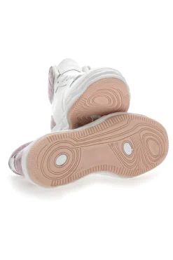 Sneakers alta Grazie 3150 Bianca Verde Rosa
