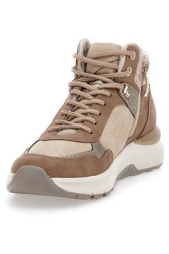 Sneakers alte beige con interno caldo e zip laterale Relife 25807B04R